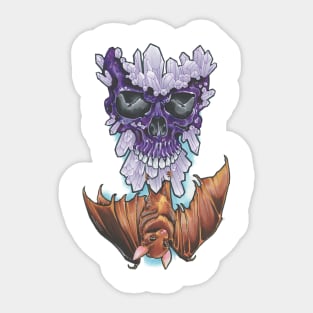 Purple Crystal Skull Sticker